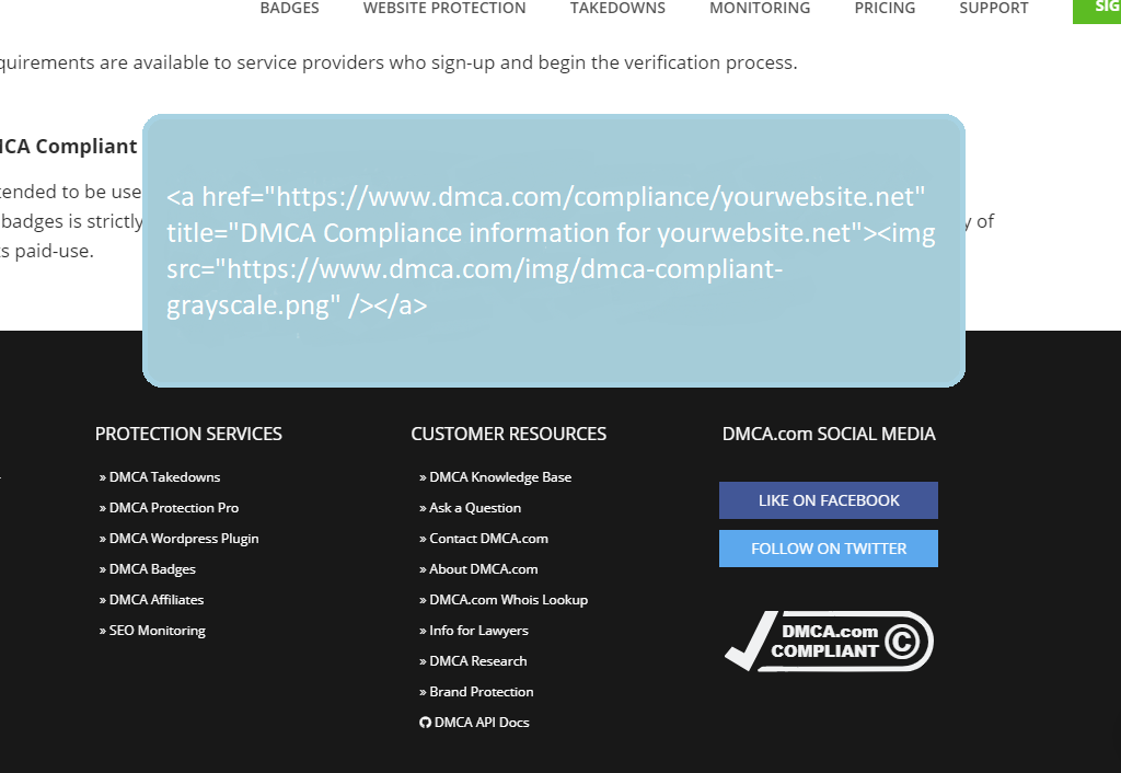Become DMCA Compliant
